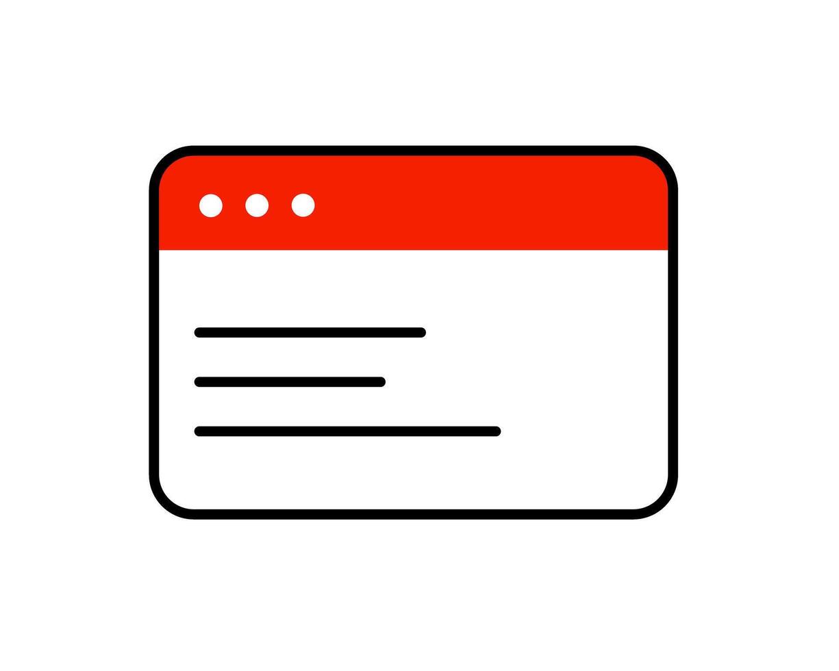 Illustration of red header notes, notebook, paper for memo or writing a note vector