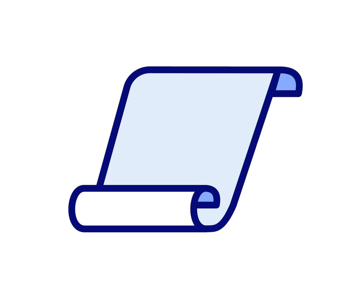 Illustration of a piece paper roll note isolated vector