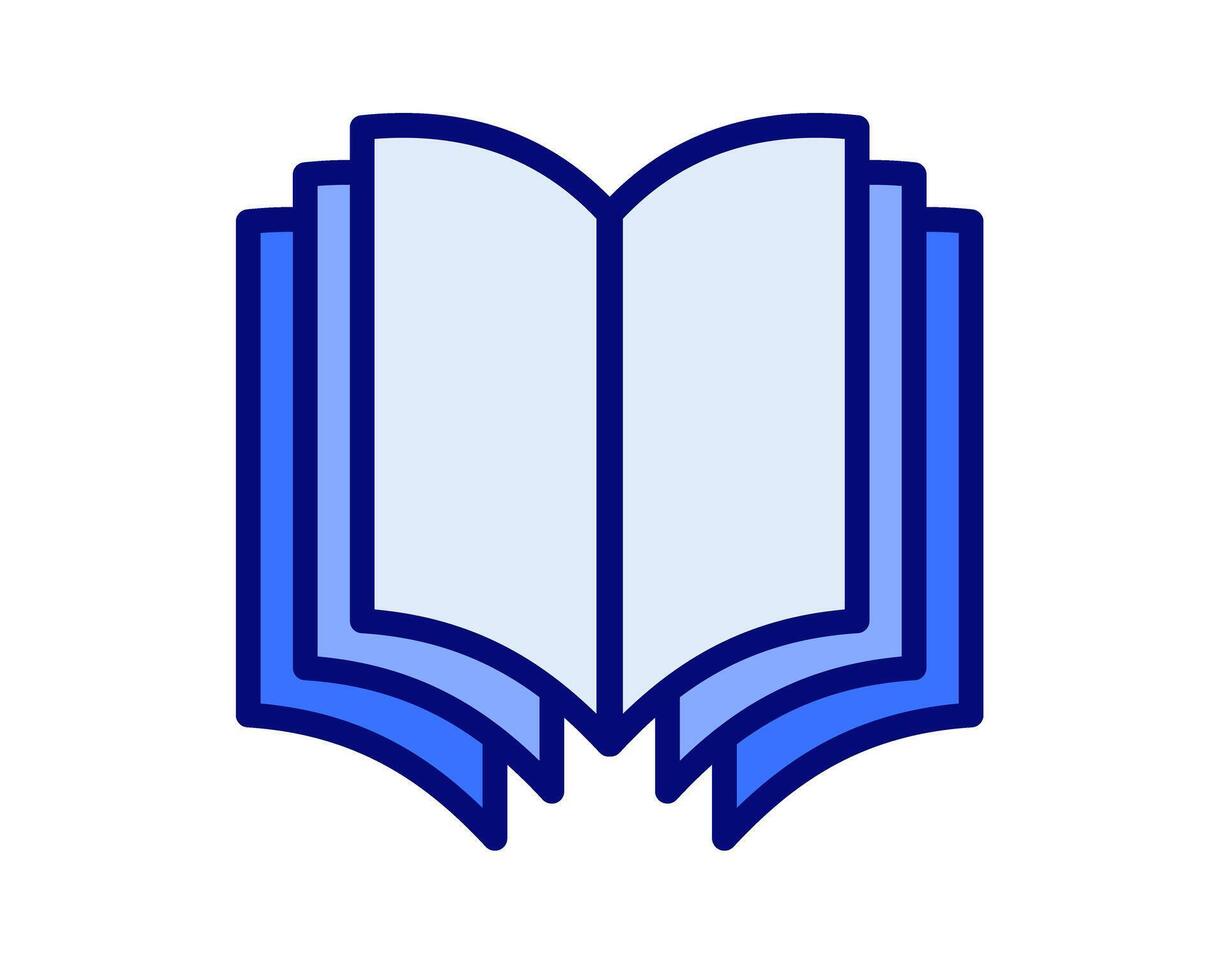 Illustration of open blank book isolated vector
