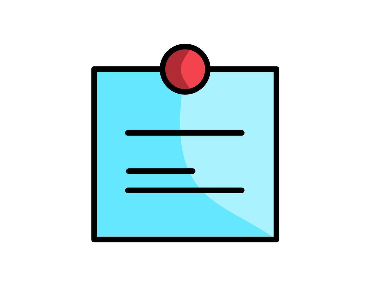 Illustration of blue small notes, paper for memo or writing a note vector