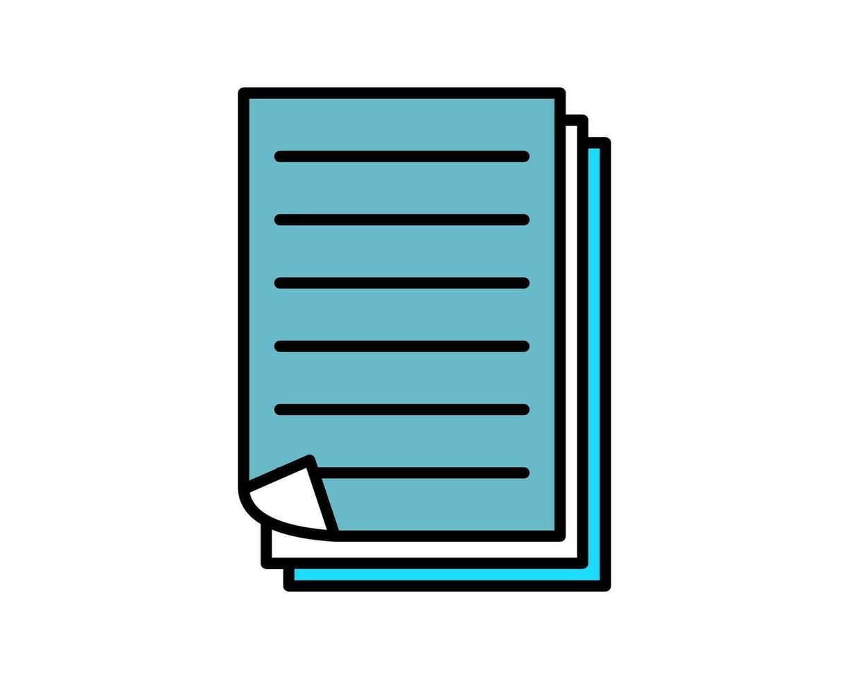 Illustration of three paper for memo or writing a note vector