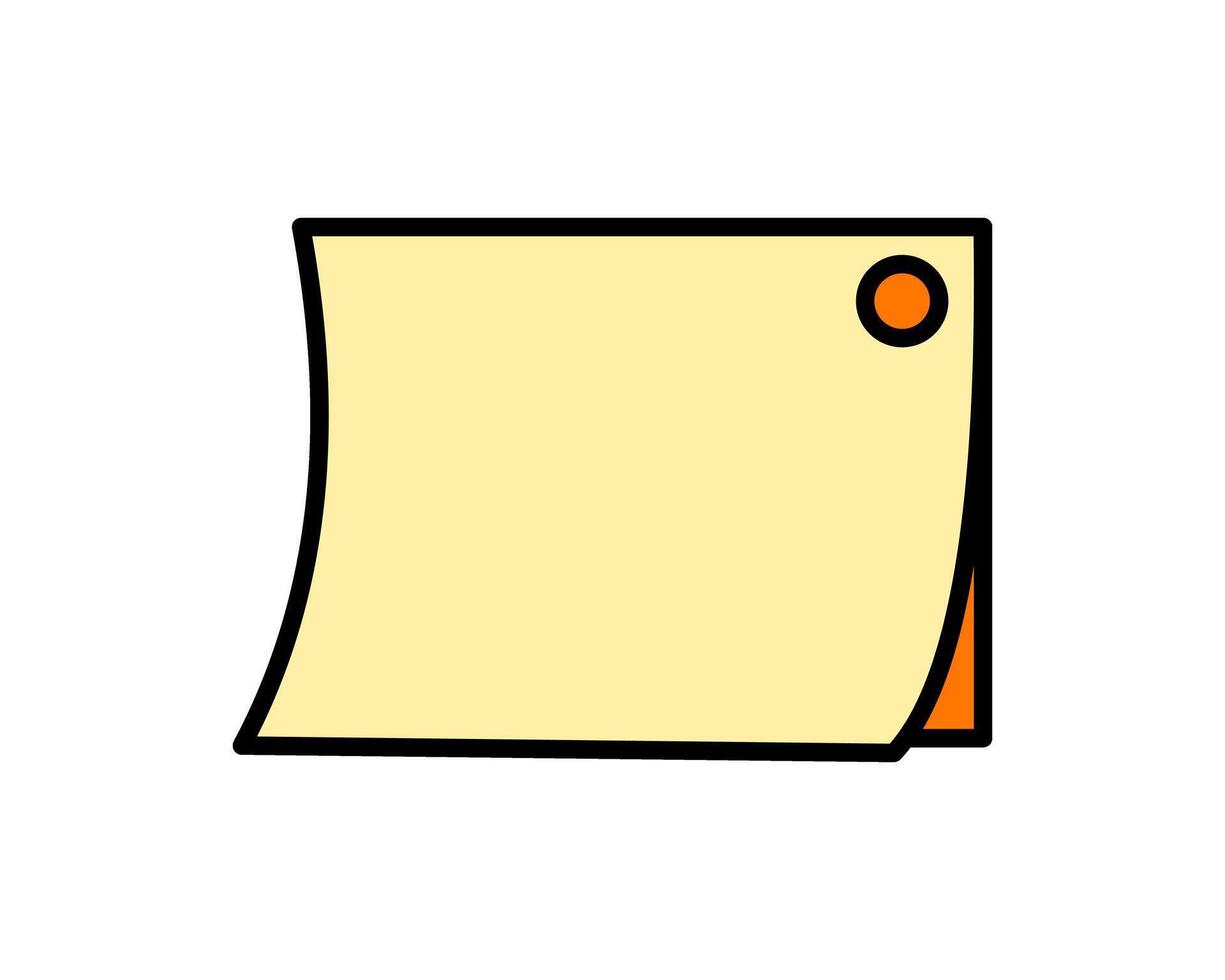 Illustration of two notes for writing a note or memo vector