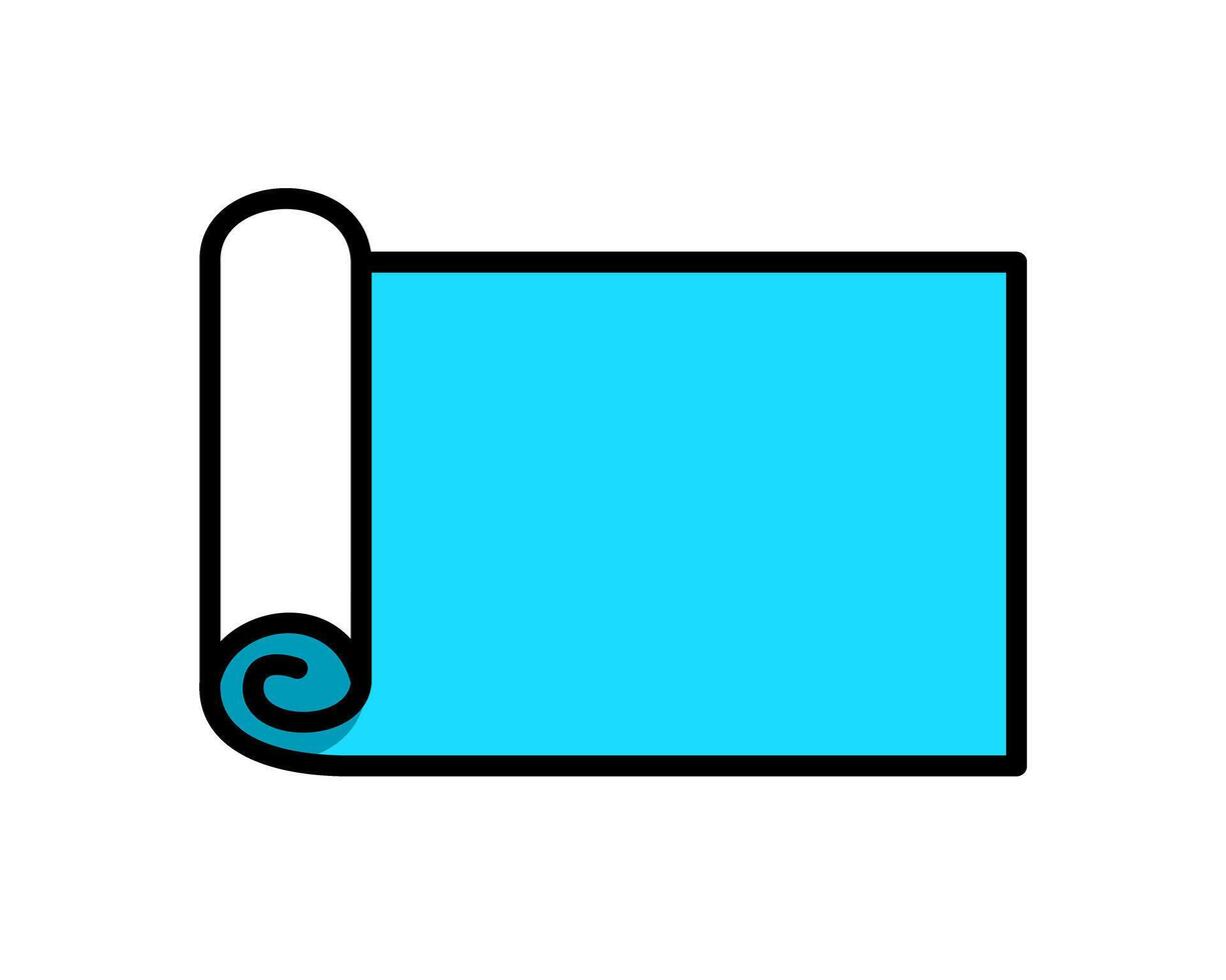 Illustration of roll blue notes, notebook, paper for memo or writing a note vector