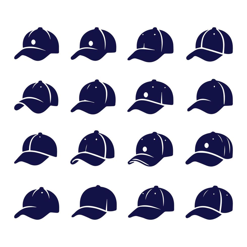 Artistic cap design illustration silhouettes vector