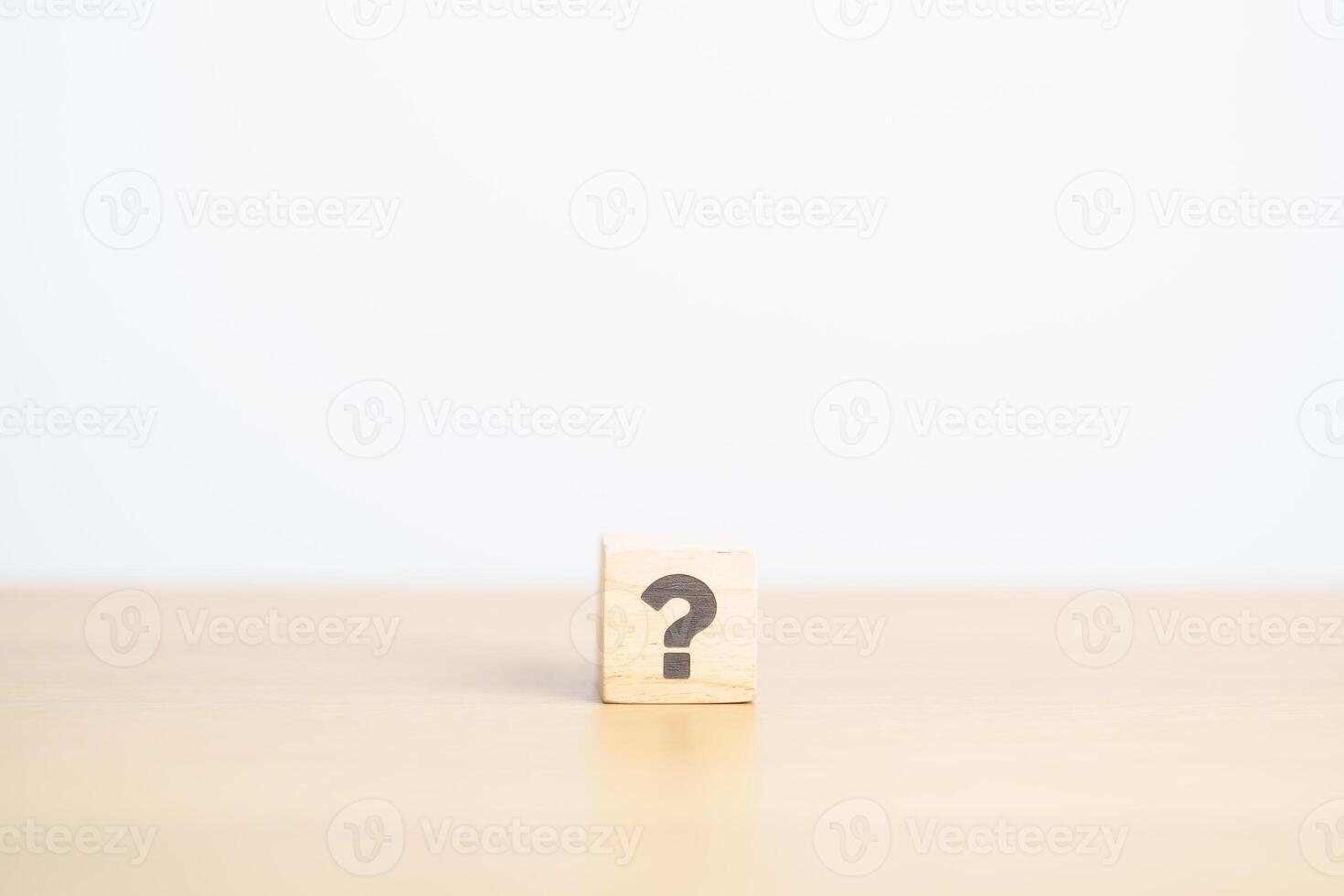 Wood block of Questions Mark sign. FAQ, frequency asked questions, Answer, Q and A, Information, Communication and interrogation Concepts photo