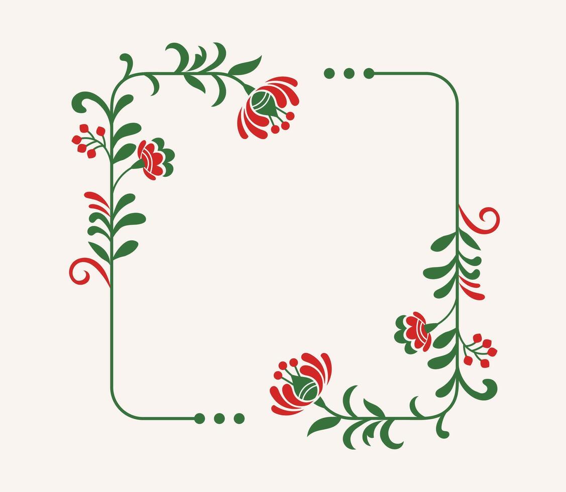 greeting card floral frame. decorative frame design vector