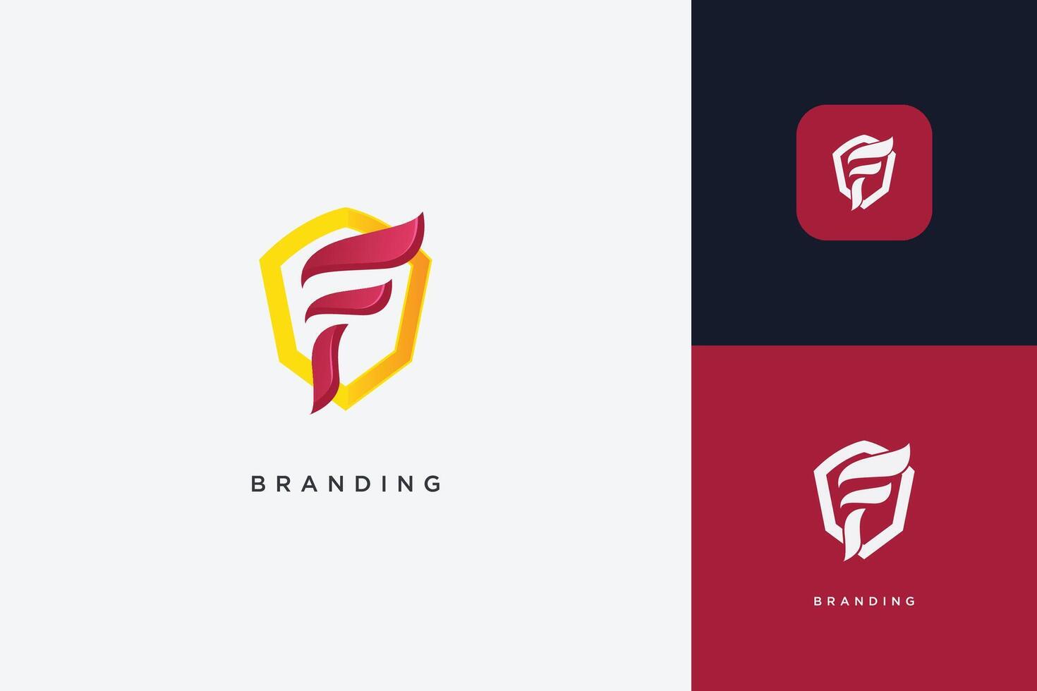 F Elegant Monogram Logo Design vector