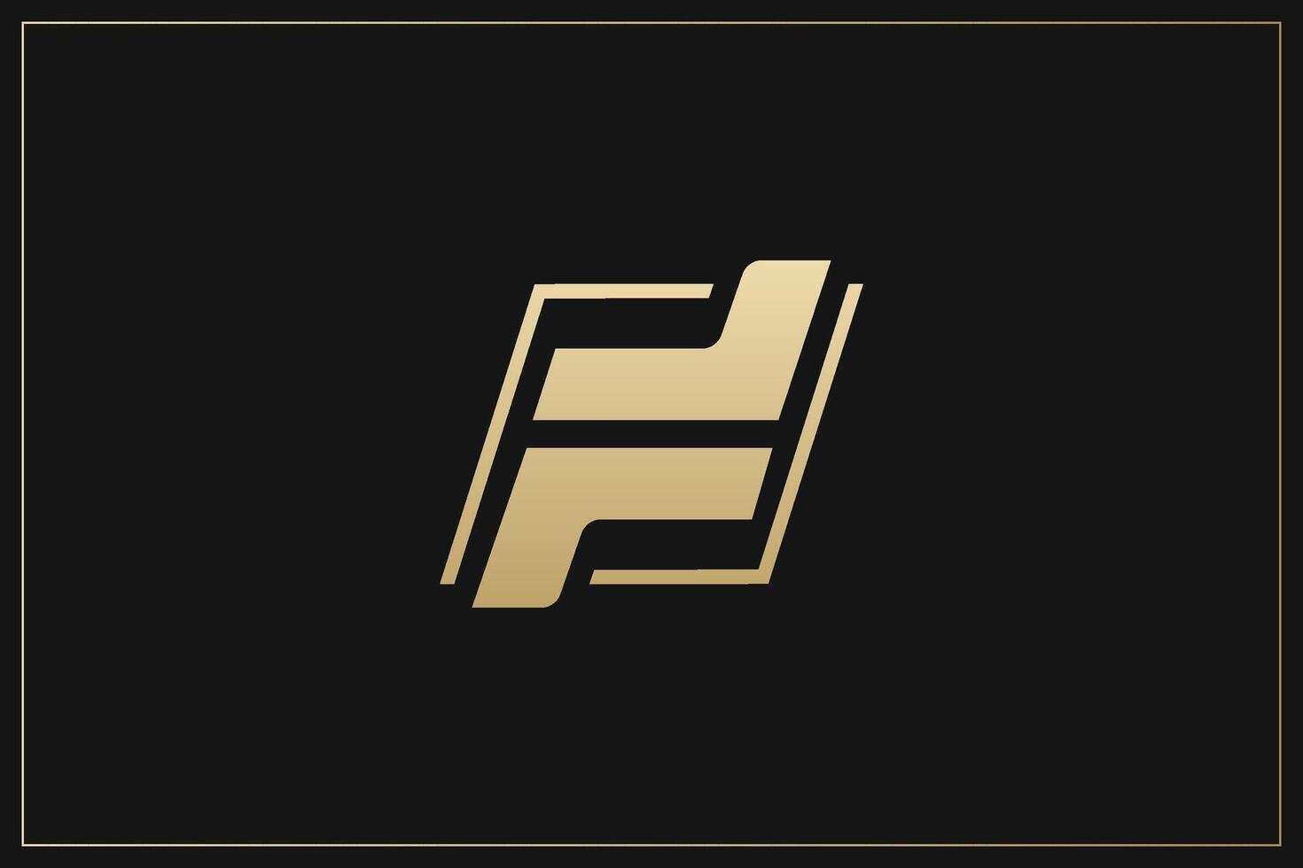 Flight F Initial Logo Design Gold vector