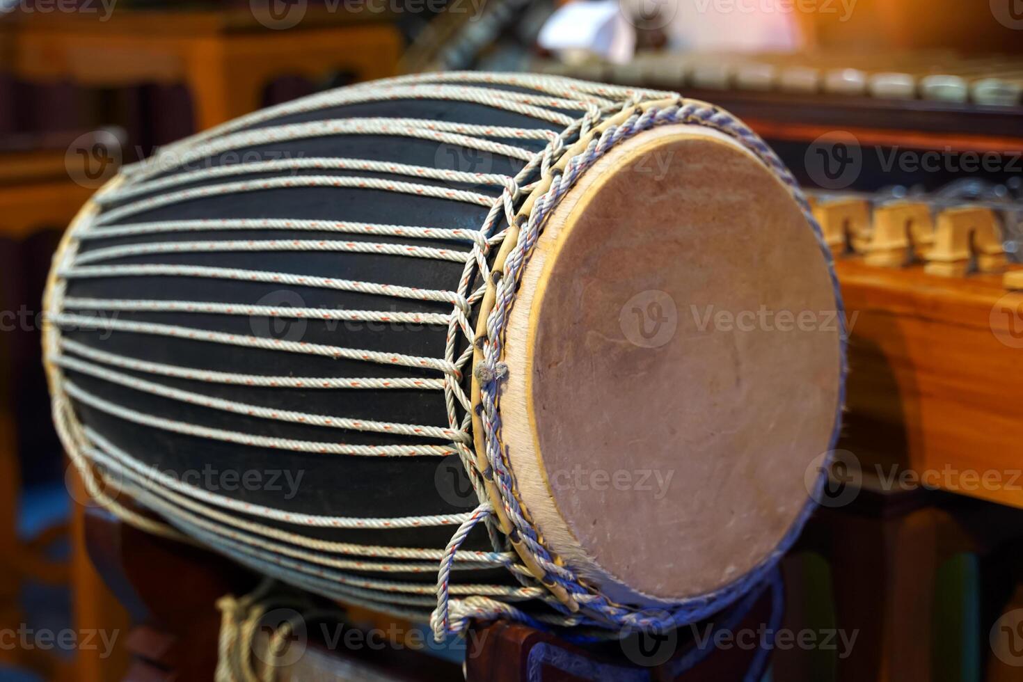 Glong Pong Pong is a type of local drum used to play in Lanna folk bands in northern Thailand. It produces the notes Do and Sol. photo
