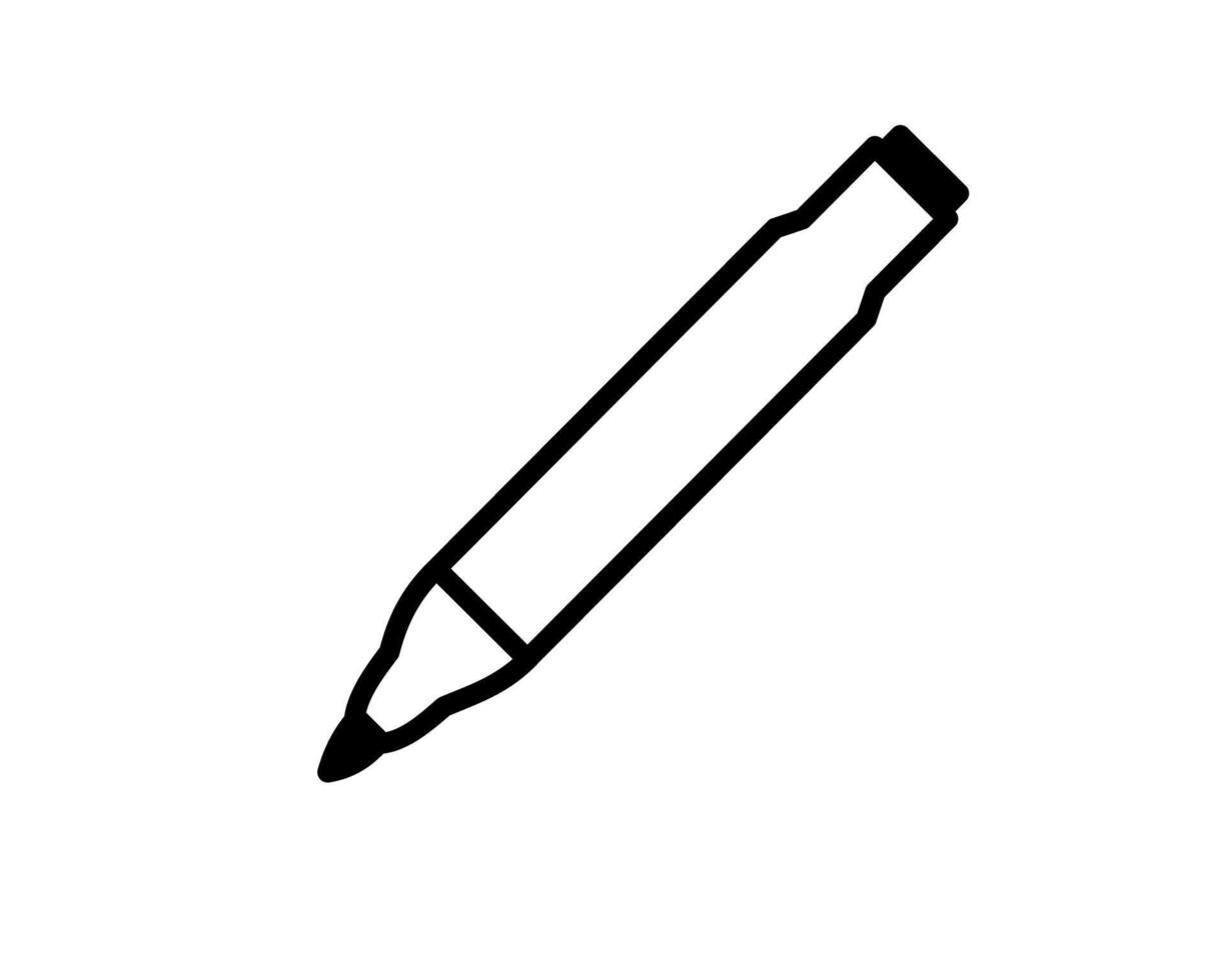 Illustration of a pen whitemarker for writing on whiteboard vector