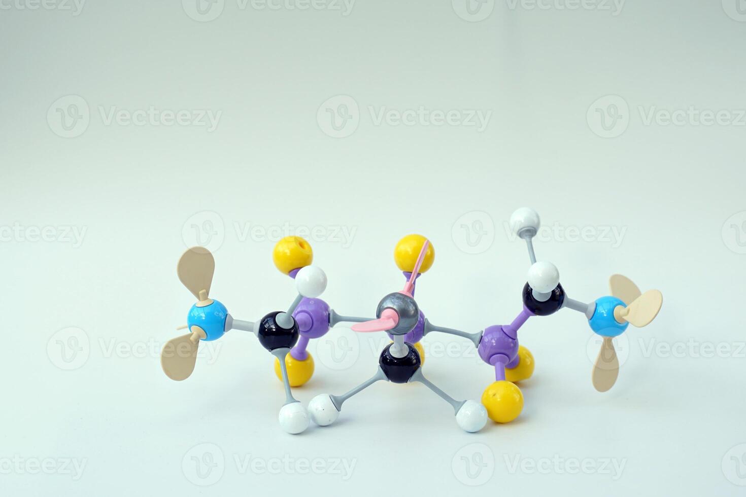 Simulate Shape of covalent molecules on gray background. Soft and selective focus. photo