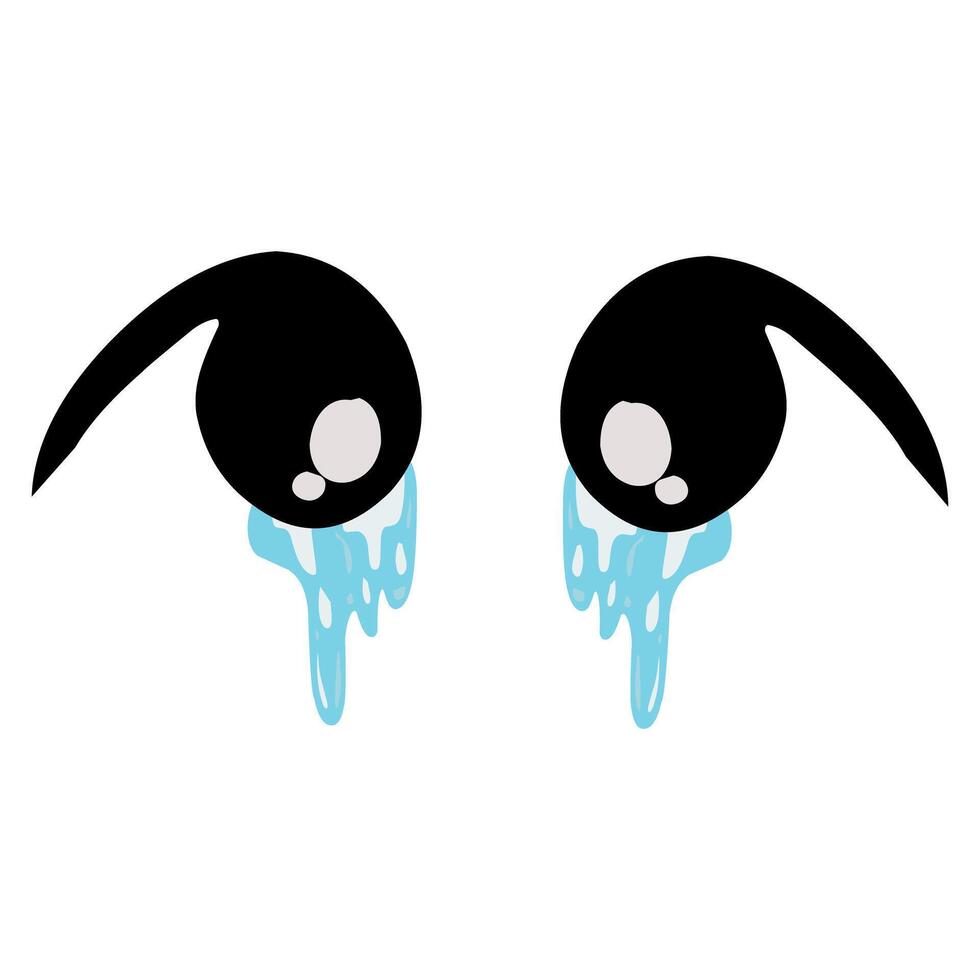 crying eyes illustration vector