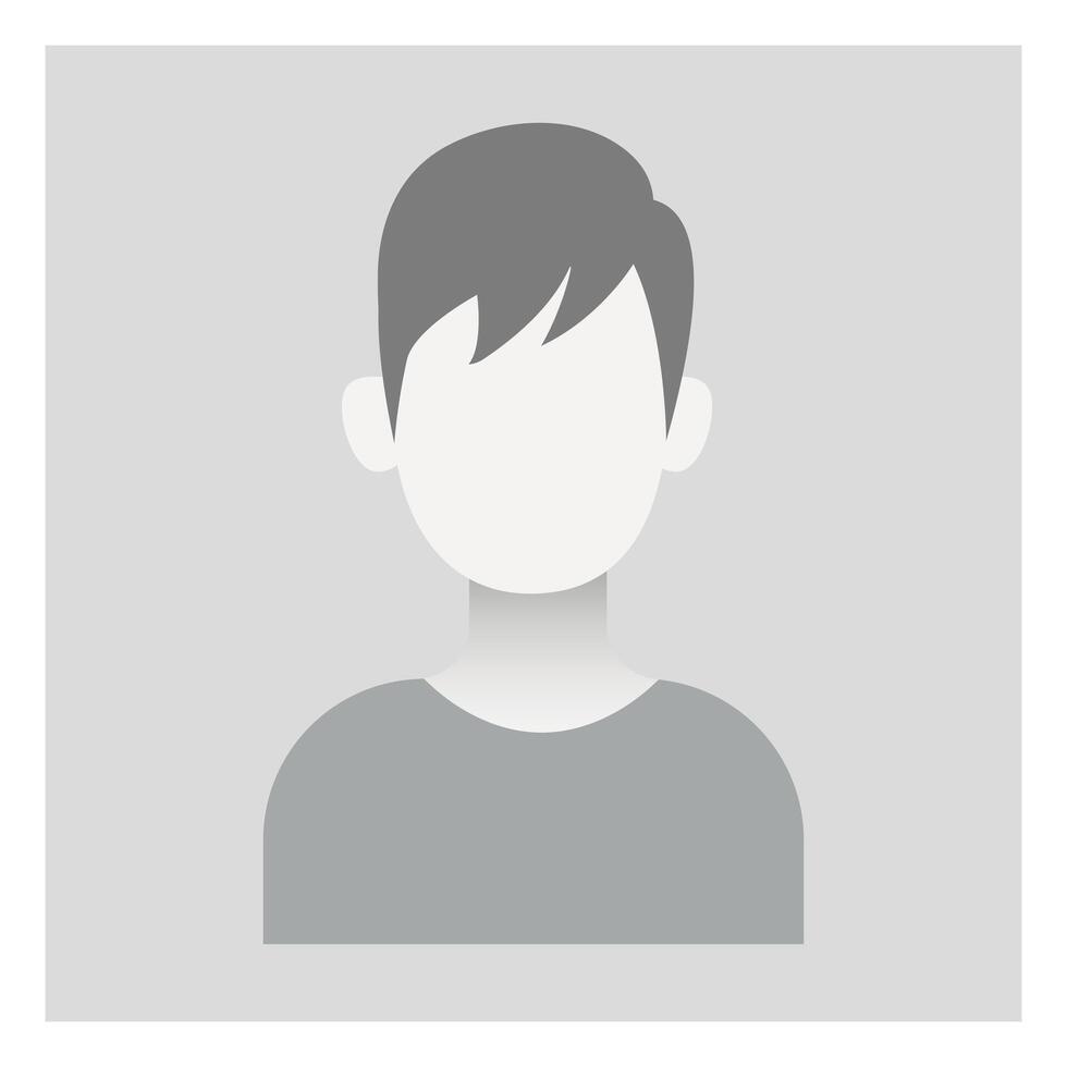 Default avatar profile icon. Grey photo placeholder. picture for social networks, social media, resume, forums and dating sites on grey background vector