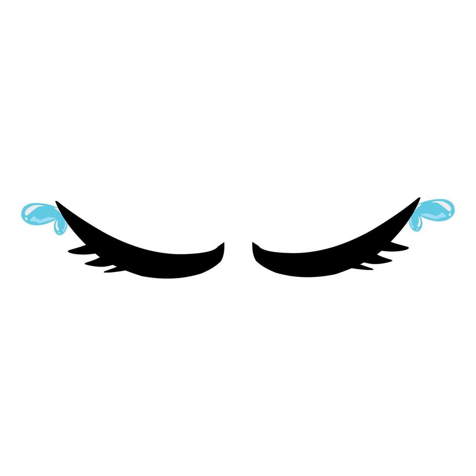 a pair of black eyes with blue eyes vector