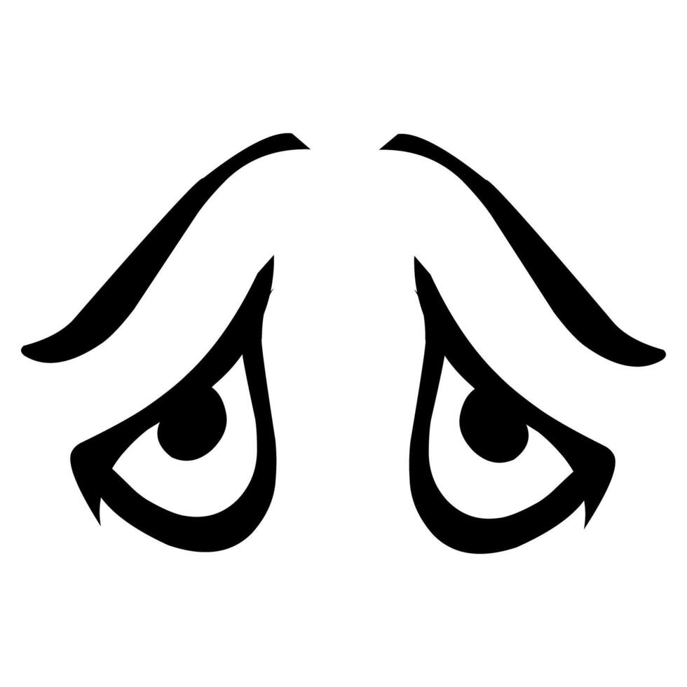 a black and white drawing of a sad face vector