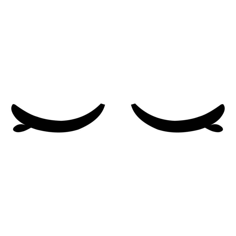 two black eyes with long eyelashes on a white background vector