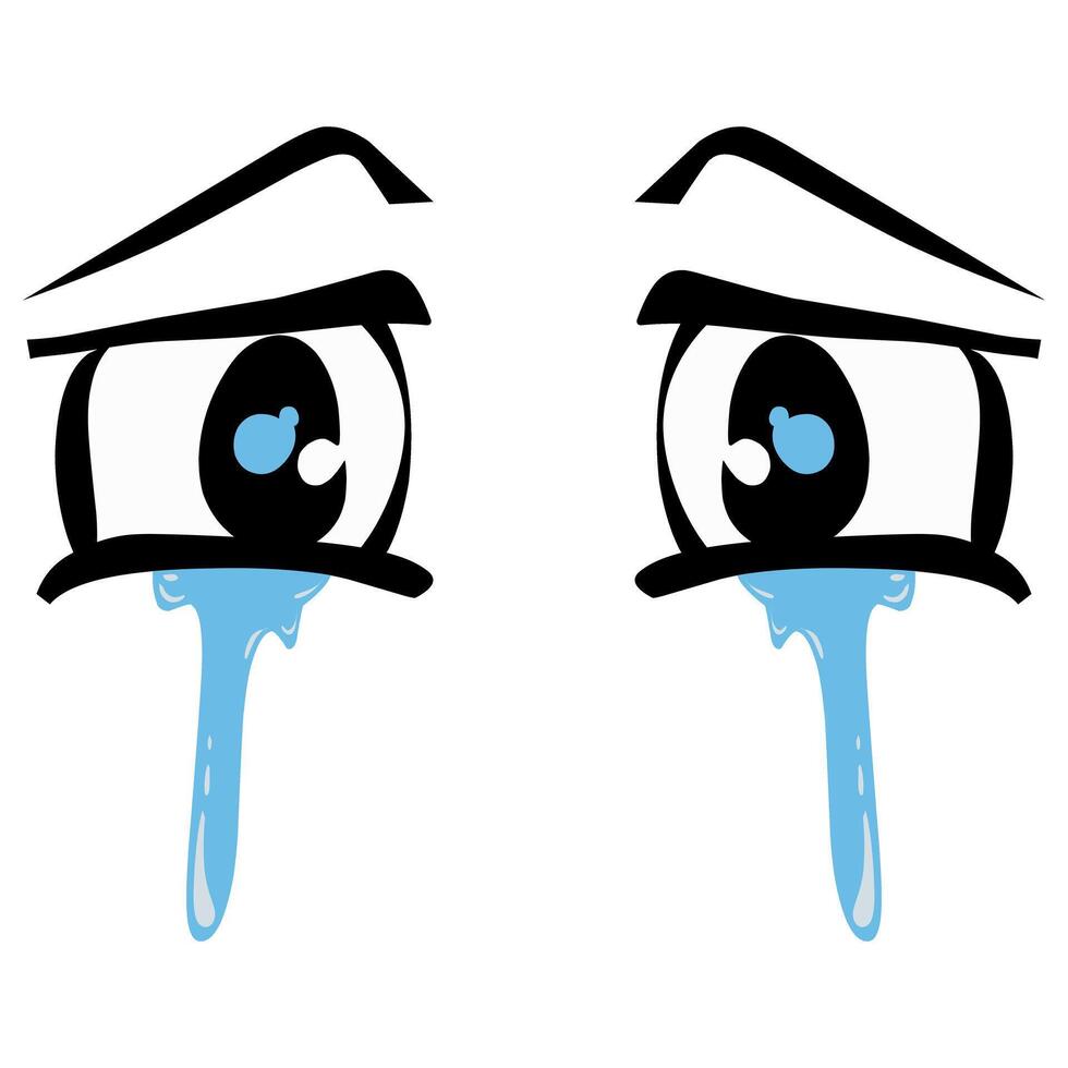 Cartoon image of sad eyes vector