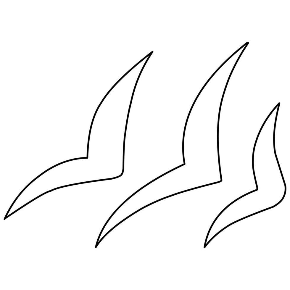 Flock of seagulls Illustration on a white background vector