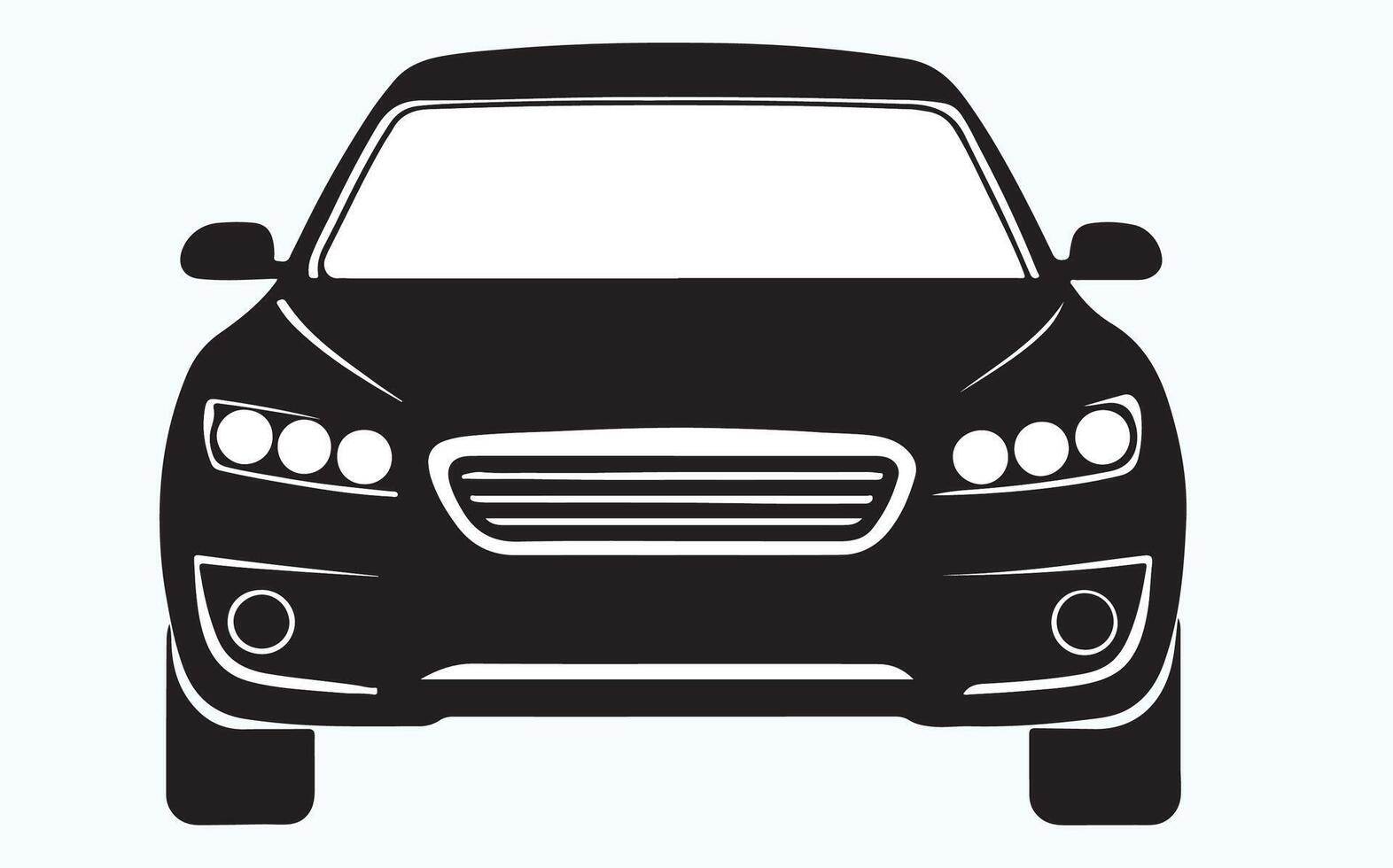 Vintage Car Silhouette Art image clipart vector