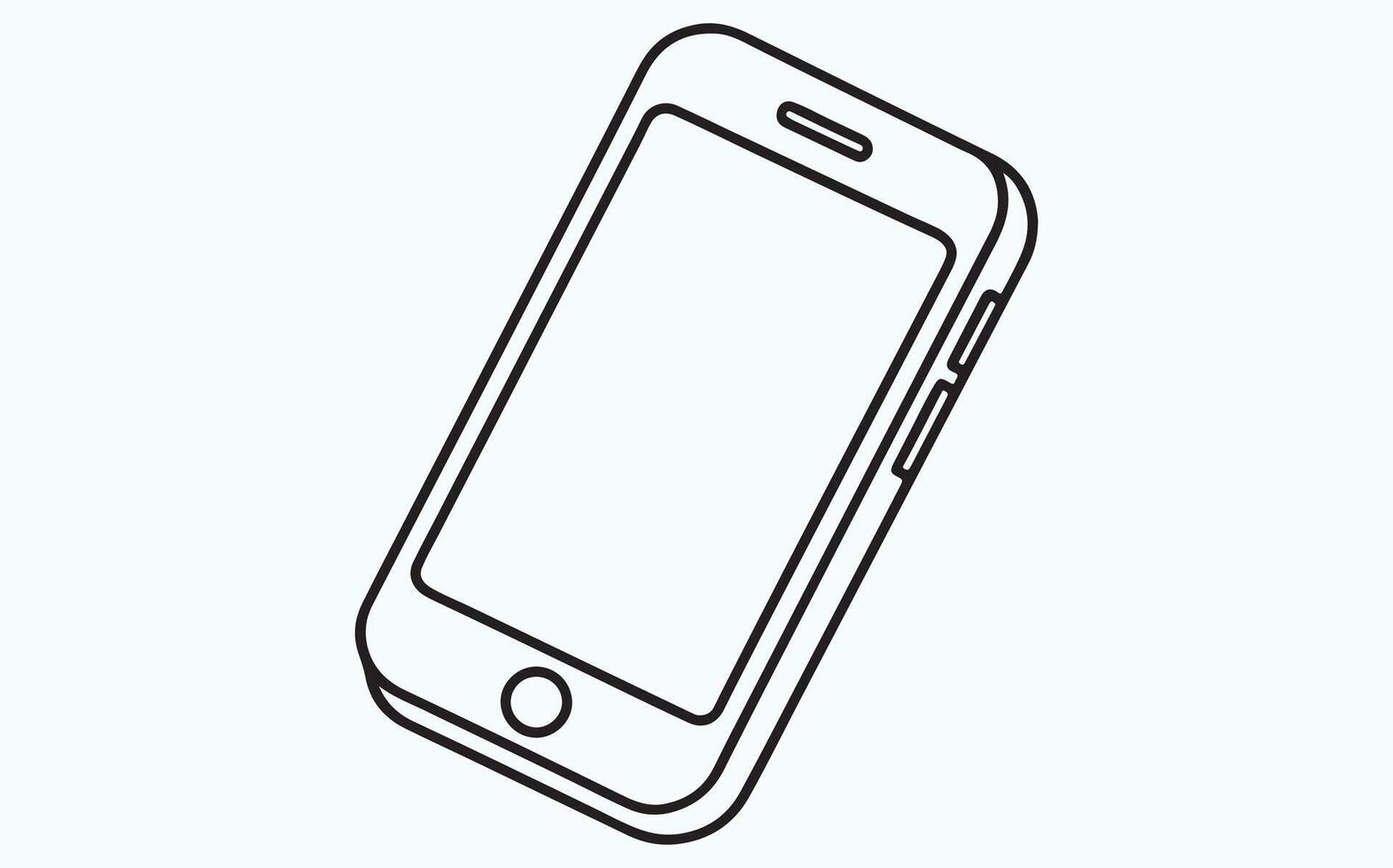 Smartphone line art vector