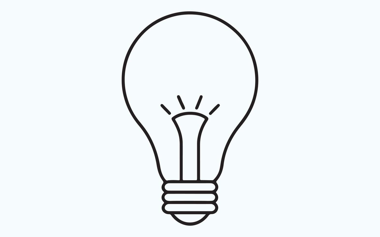 Minimalist light bulb drawing vector