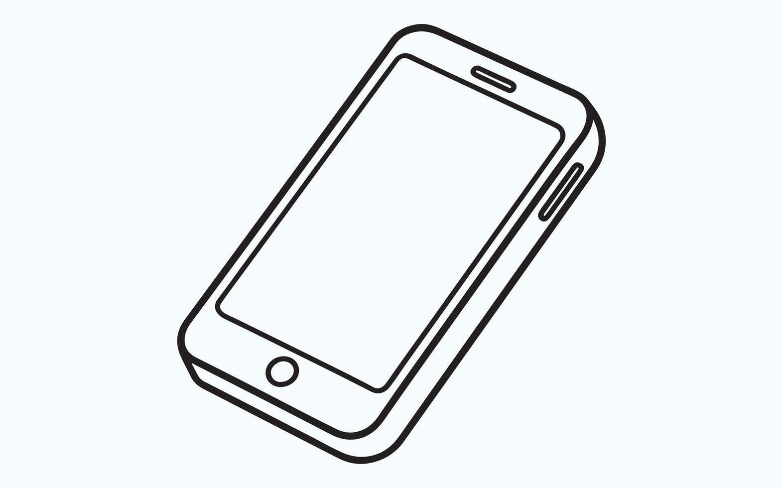 Smartphone line art icon vector