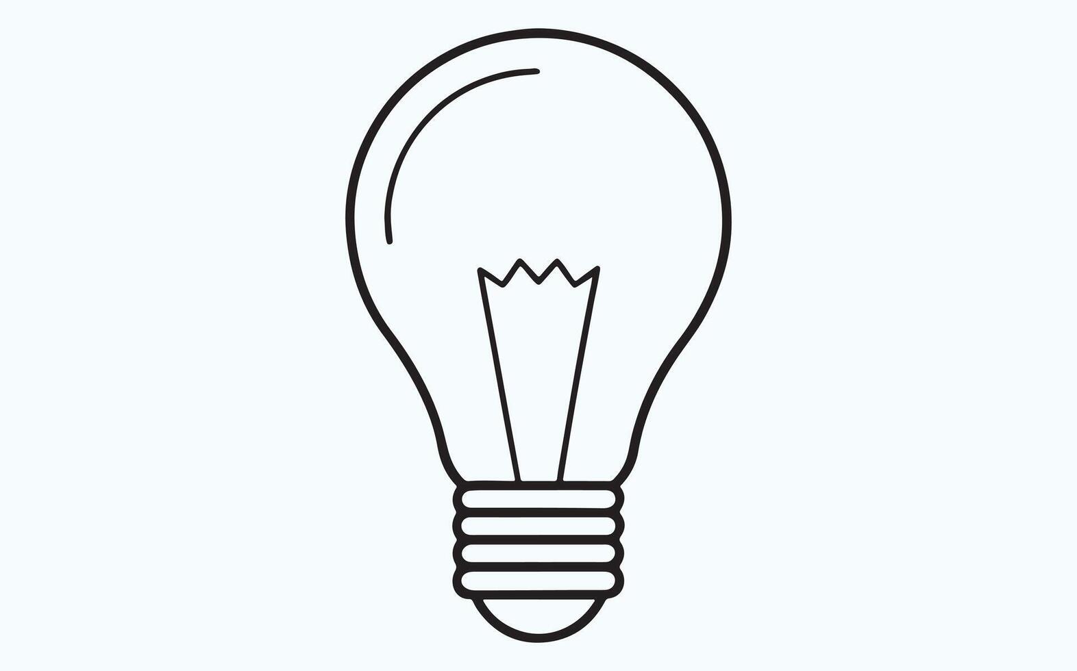 Minimalist light bulb drawing IMAGE vector