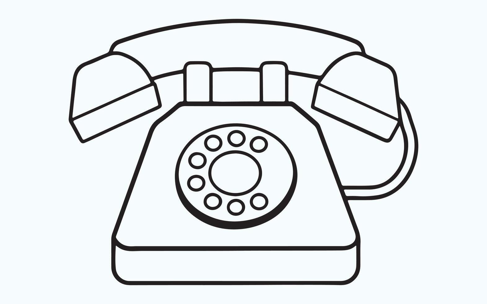 Telephone line drawing vector
