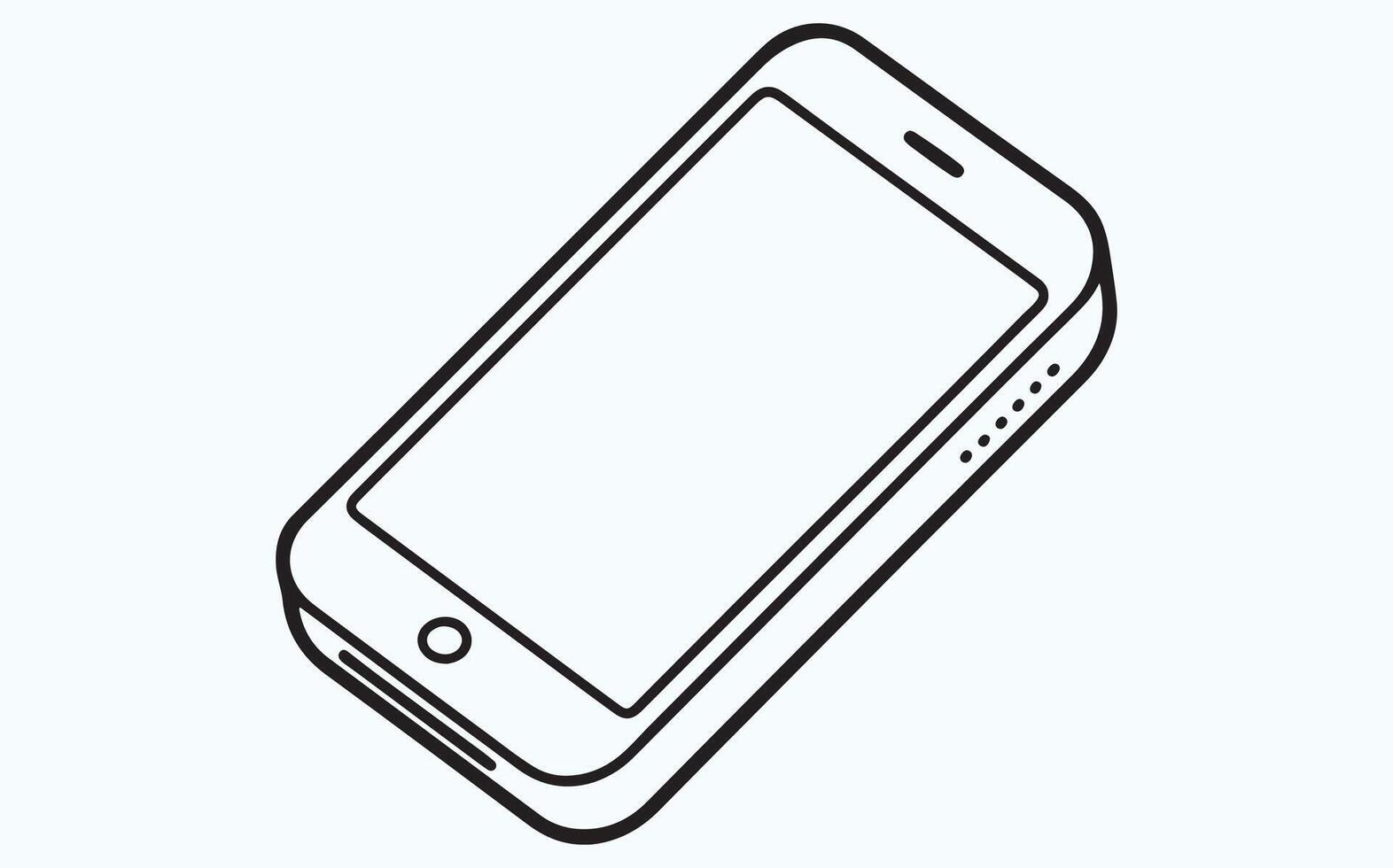 Smartphone line art image vector