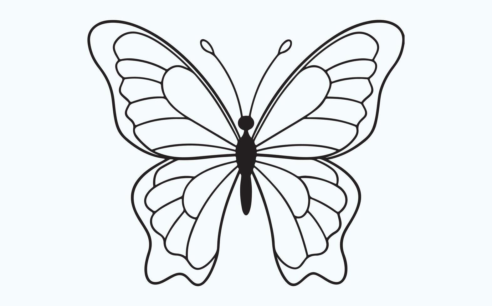 Elegant Butterfly Sketch image vector