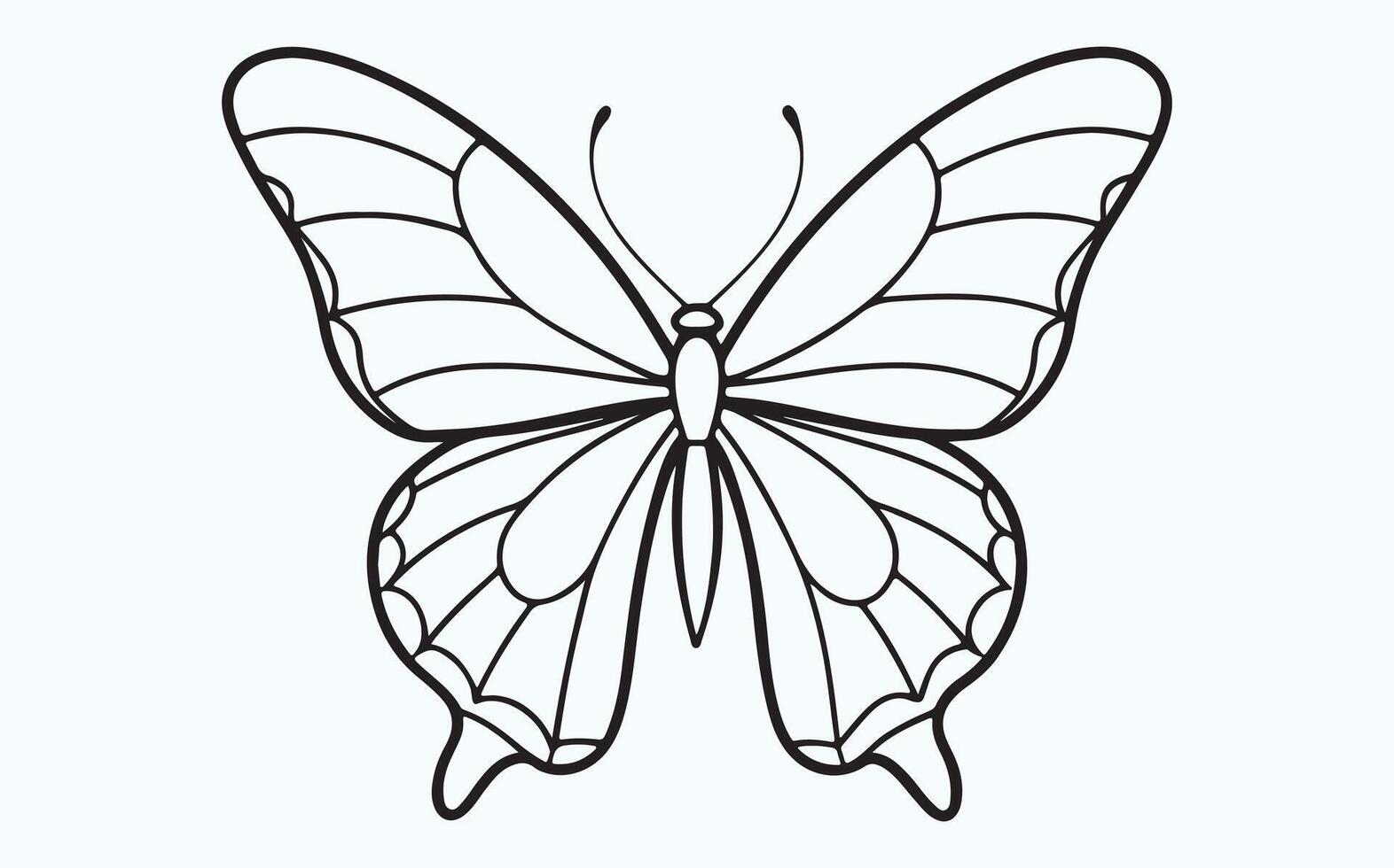 Butterfly in Flight Sketch icon vector