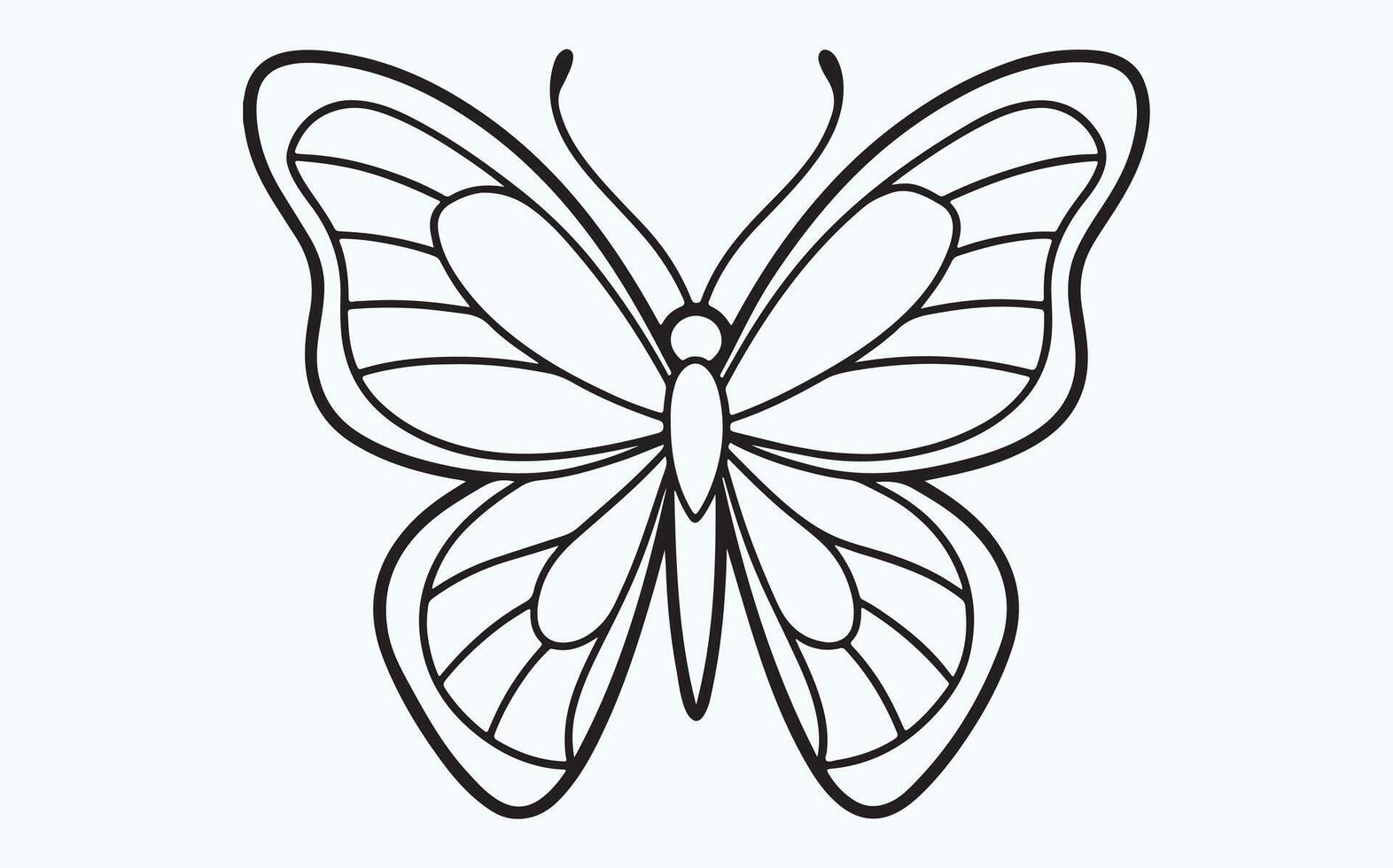 Minimalist Butterfly Drawing image clipart vector