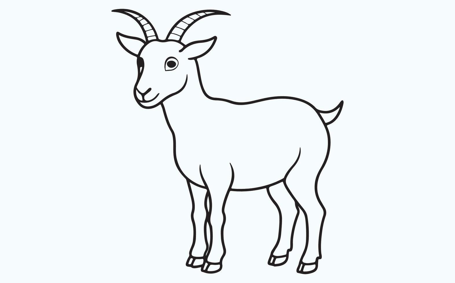 Goat abstract line art vector