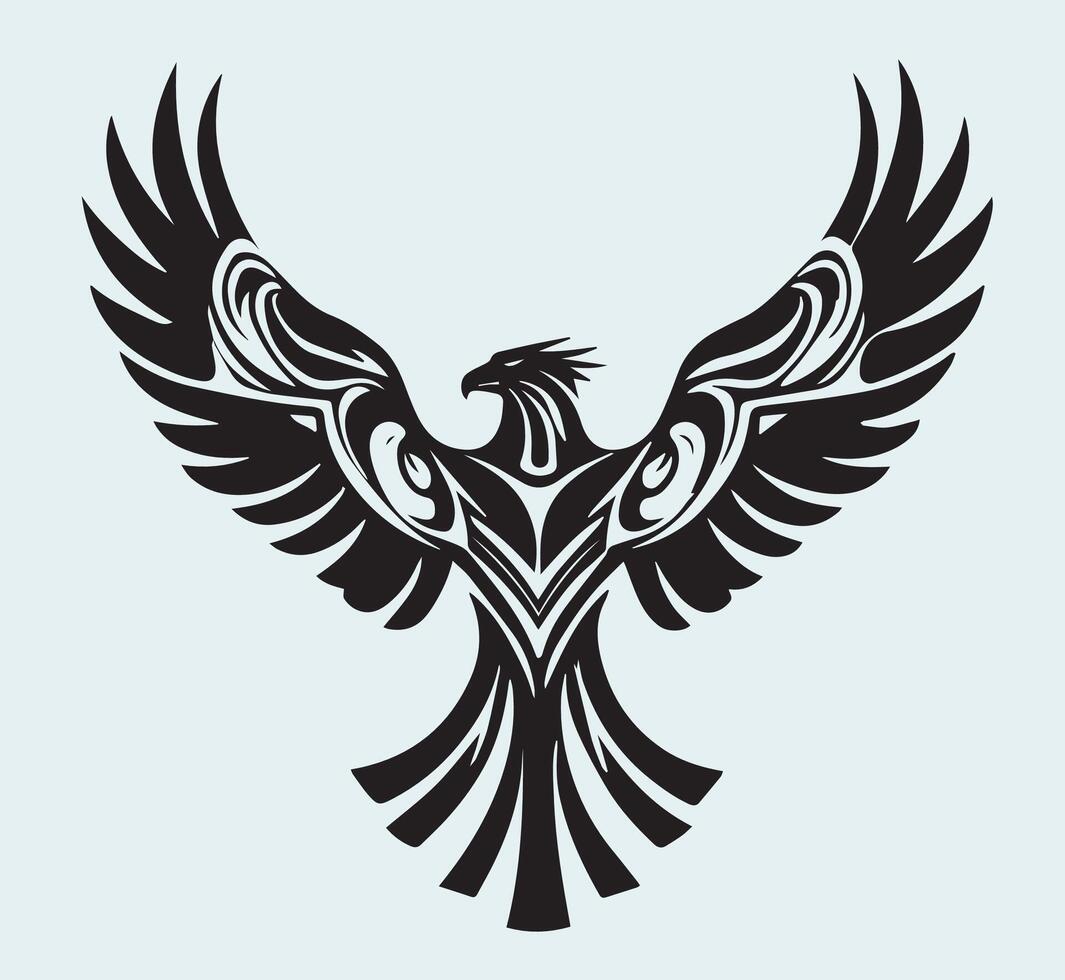 Eagle line drawing image clipart illustration vector