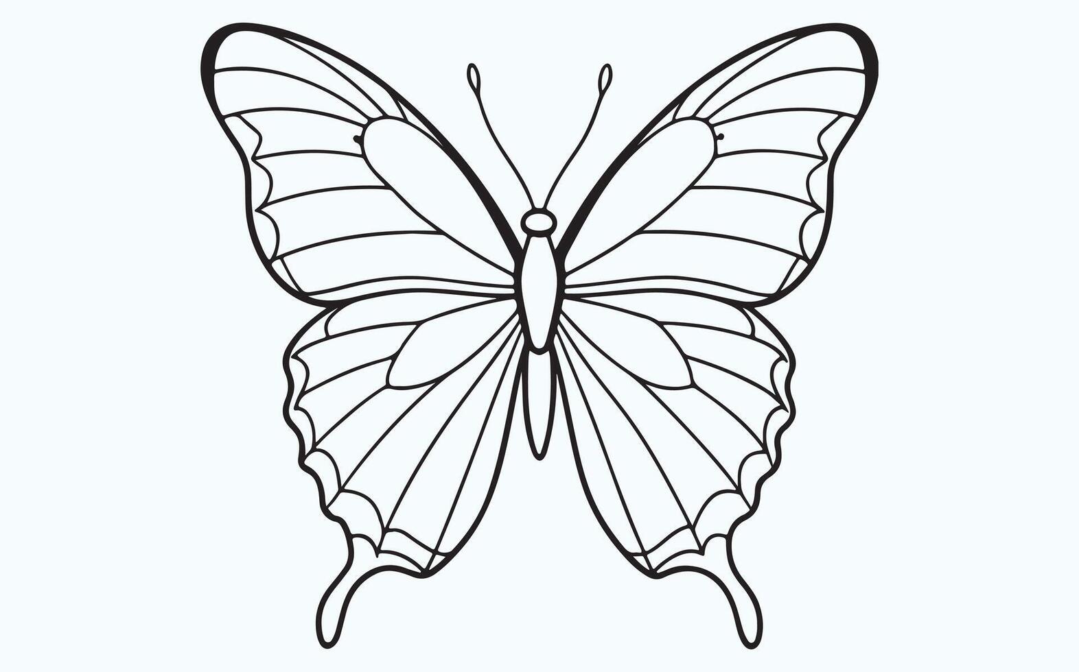 Elegant Butterfly Sketch icon vector