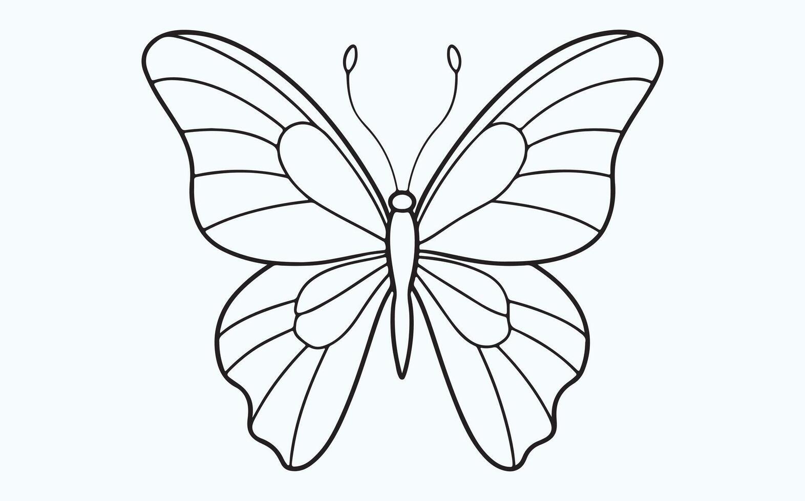 Elegant Butterfly Sketch vector