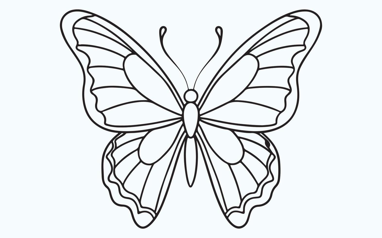 Elegant Butterfly Sketch image clipart illustration vector