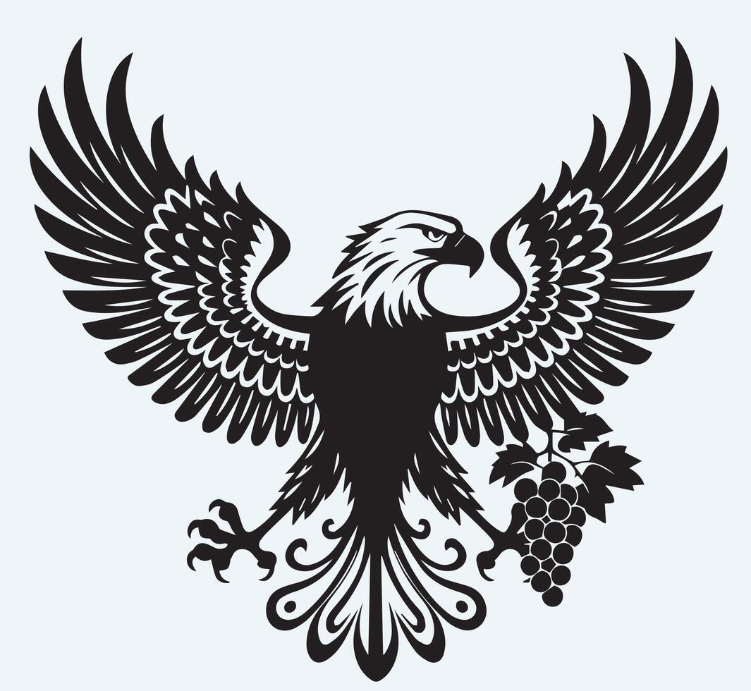 Minimalist eagle sketch icon clipart vector
