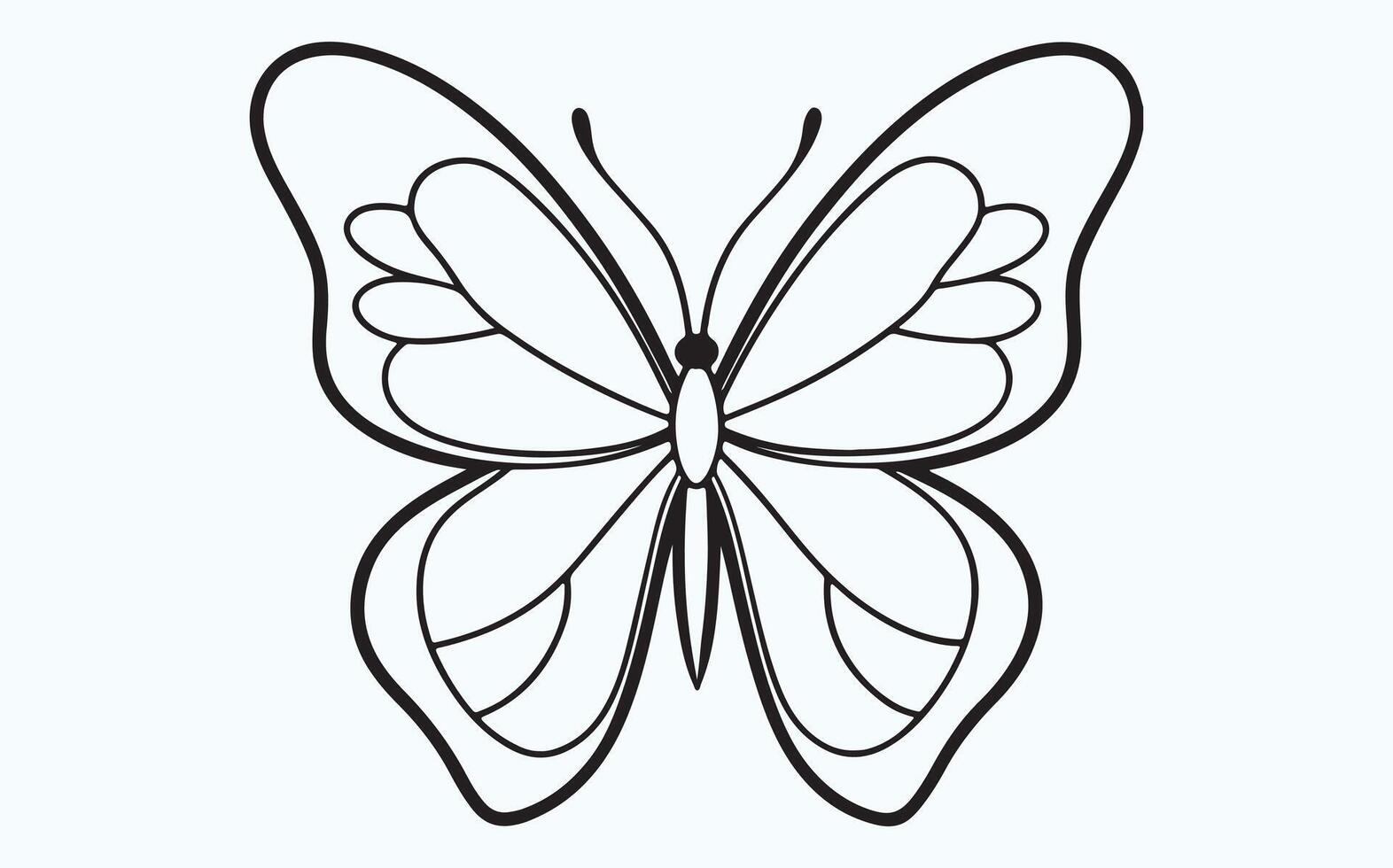 Minimalist Butterfly Drawing image vector