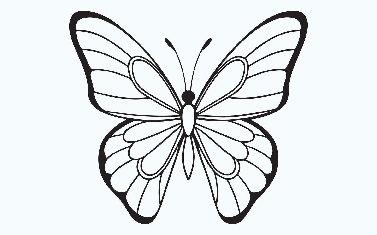 Minimalist Butterfly Drawing image clipart illustration vector