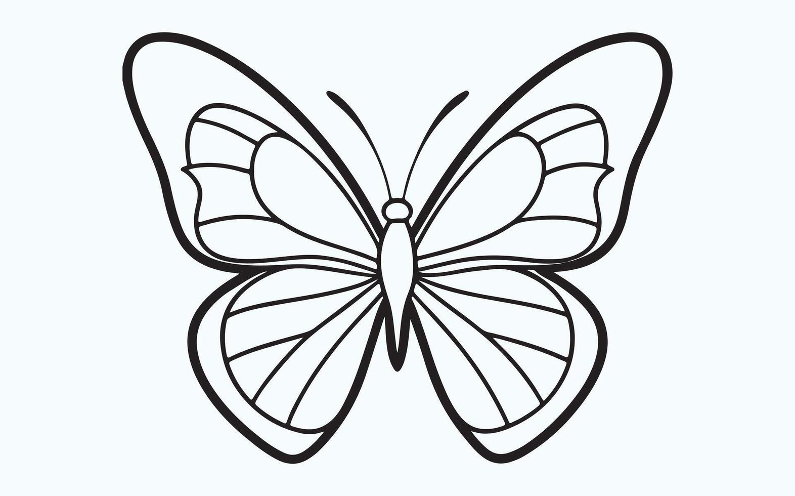 Butterfly in Flight Sketch vector