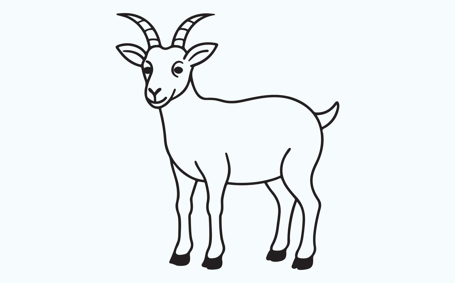 Goat silhouette line image vector