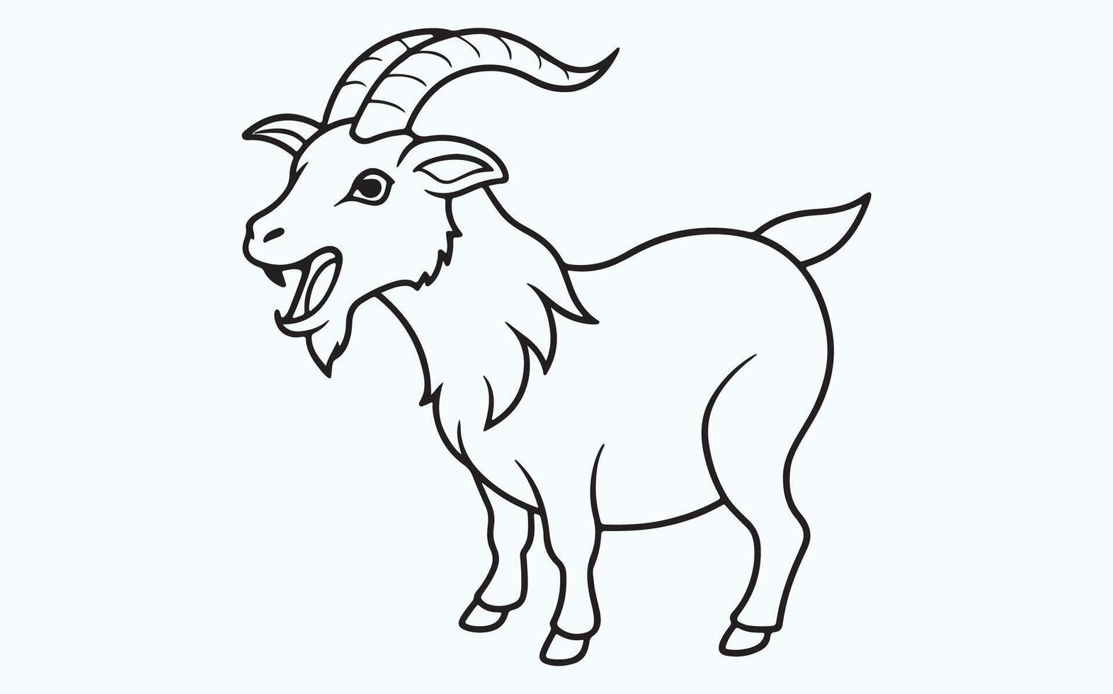 Goat sketch drawing vector
