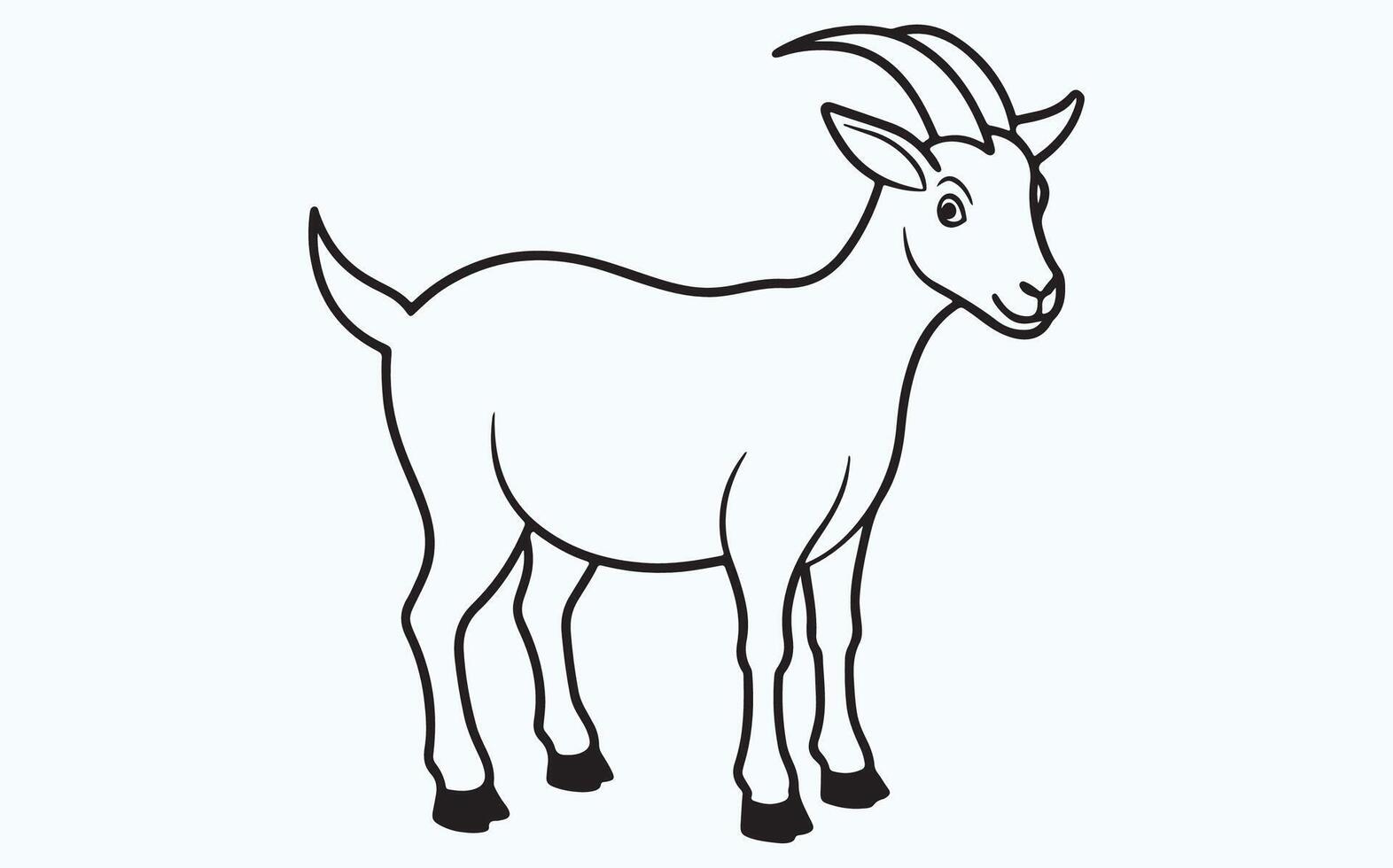 Goat sketch drawing icon vector