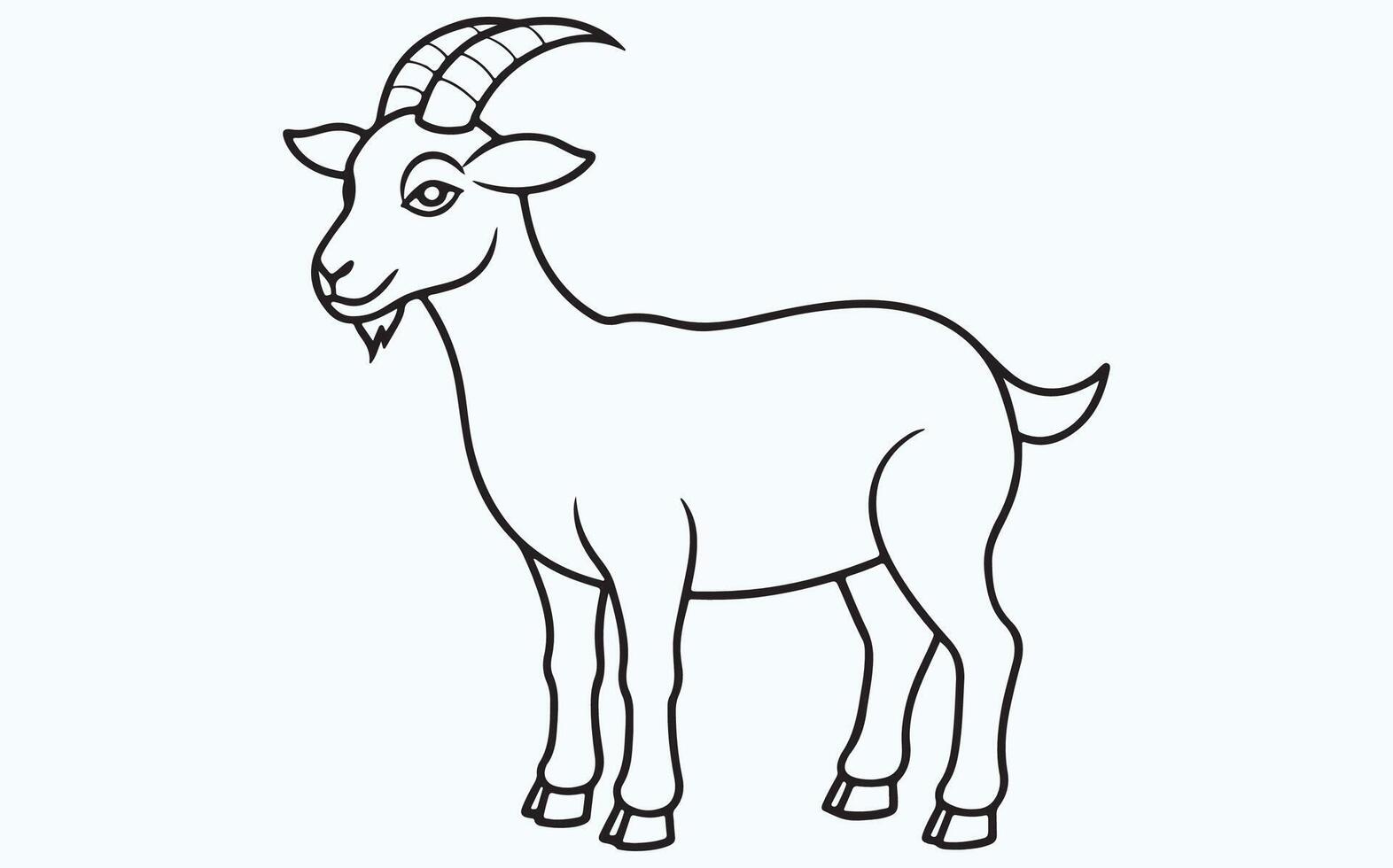 Minimalist goat art image clipart illustration vector