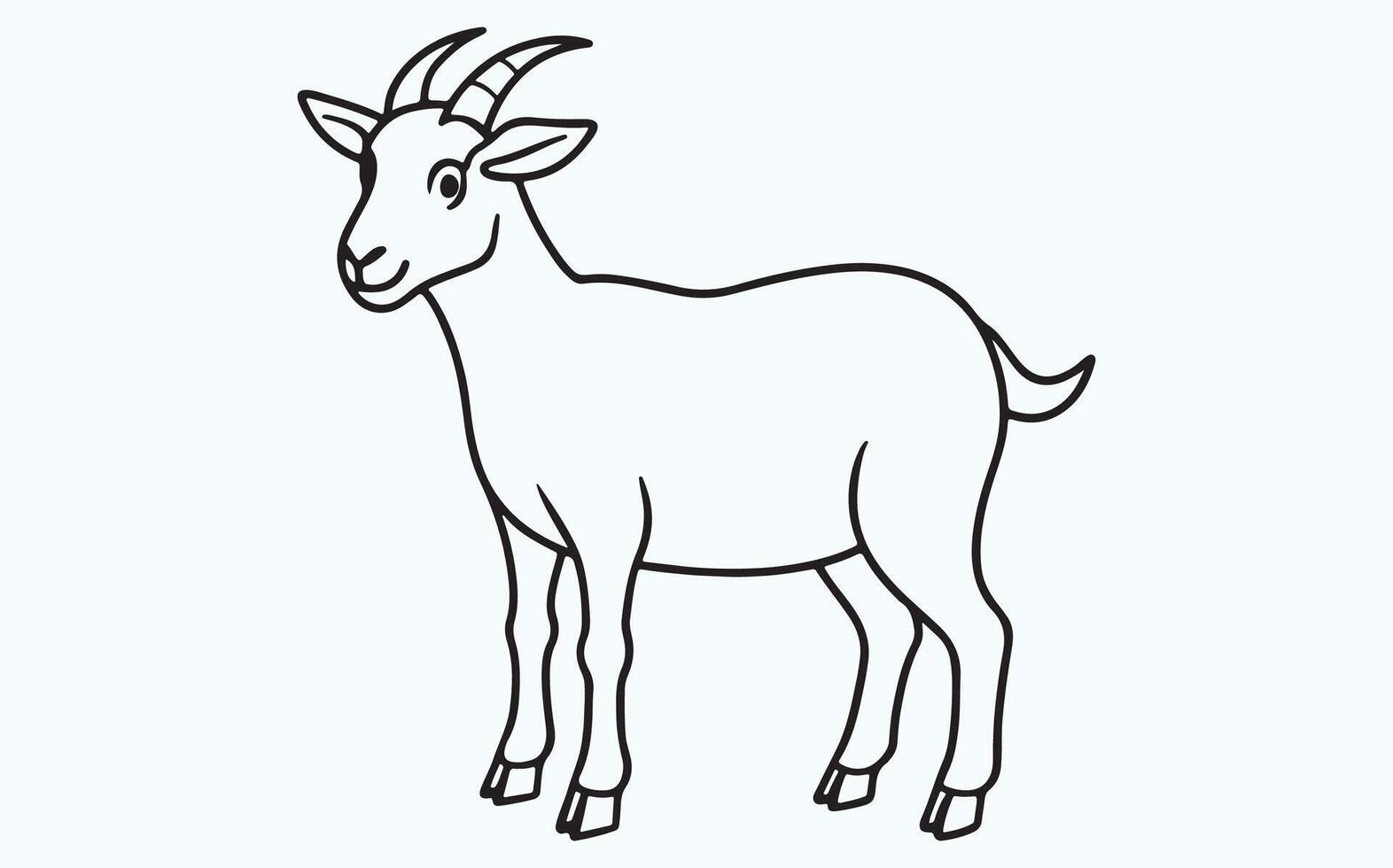 Goat sketch drawing image clipart illustration vector