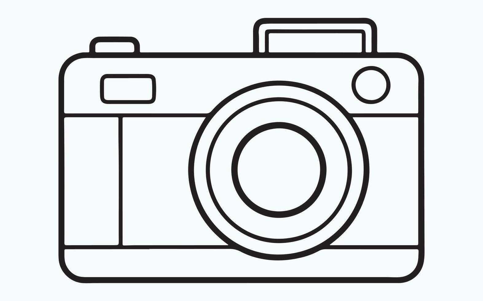 Camera line drawing IMAGE CLIPART ILLUSTRATION vector