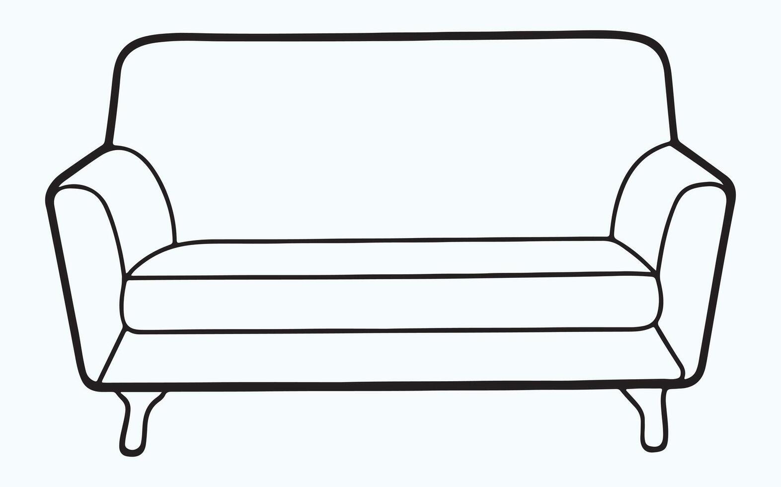 Minimalist Sofa Line Drawing image vector
