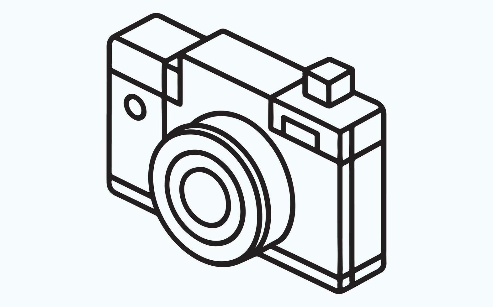 Camera line drawing IMAGE CLIPART vector
