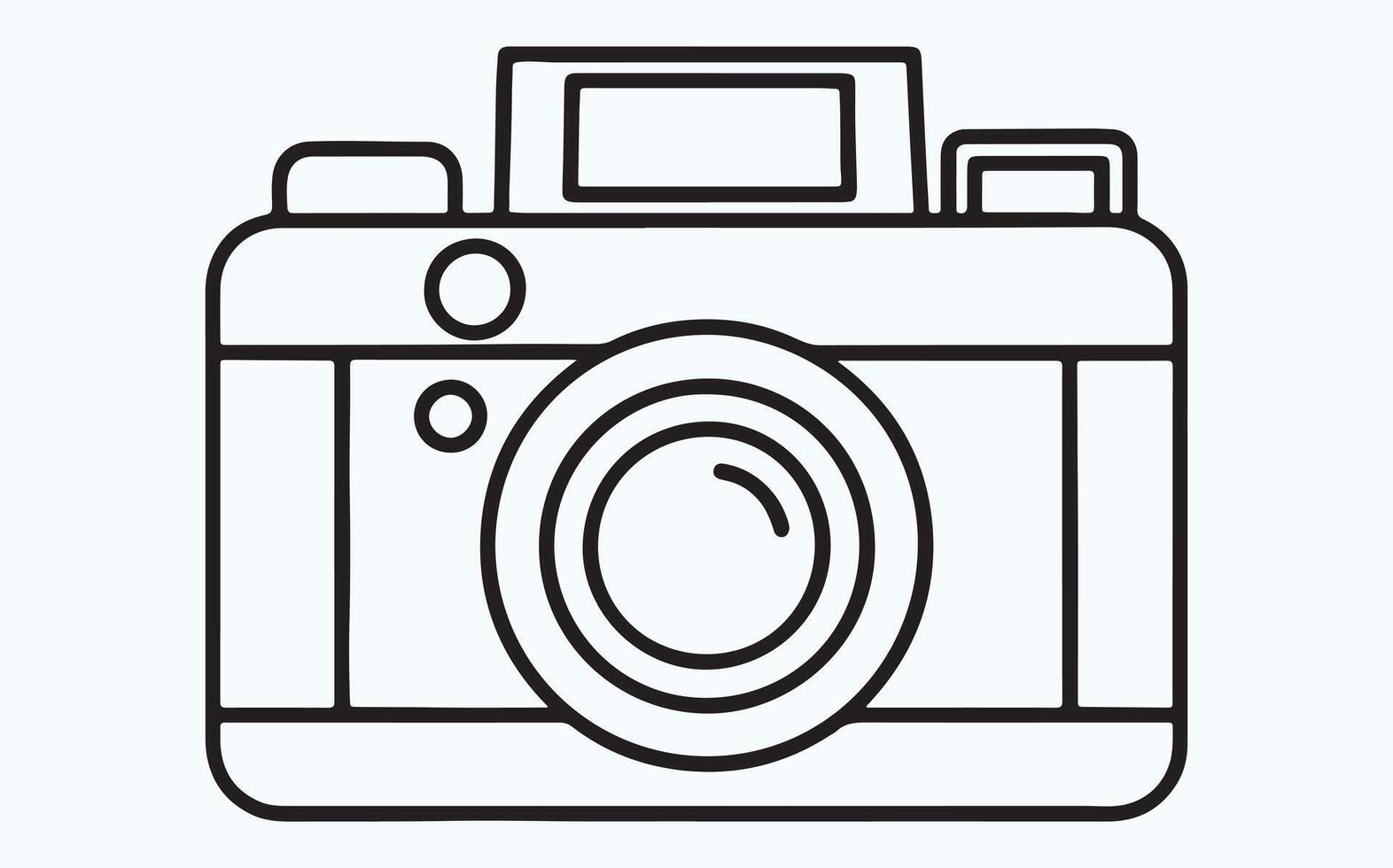 Camera line drawing ICON vector